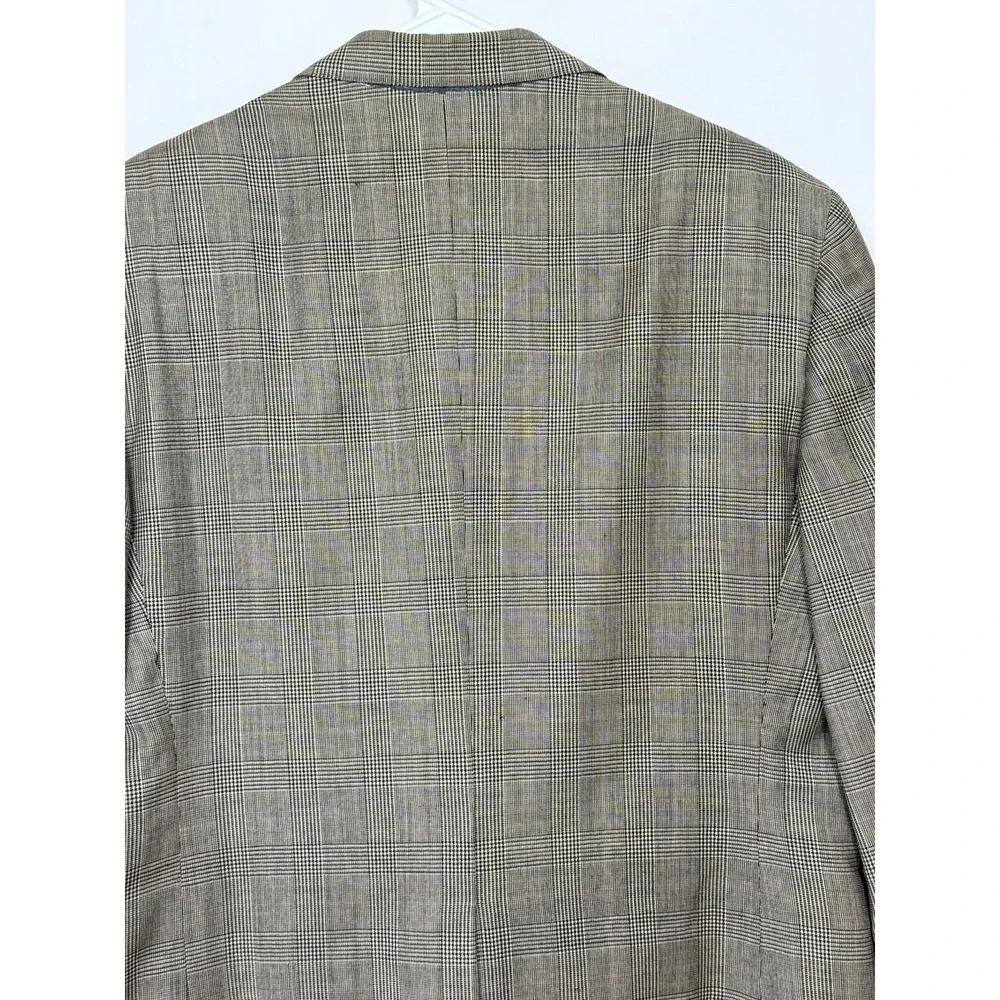 Polo Ralph Lauren Suit Mens 40/34 Brown Glen Plaid Wool 2 Piece Blazer Pants VTG